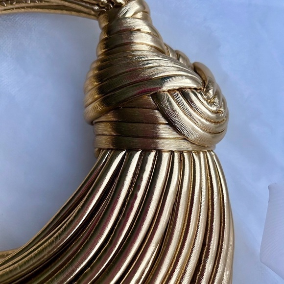 NWT Double Knot Gold Bag - Picture 6 of 10